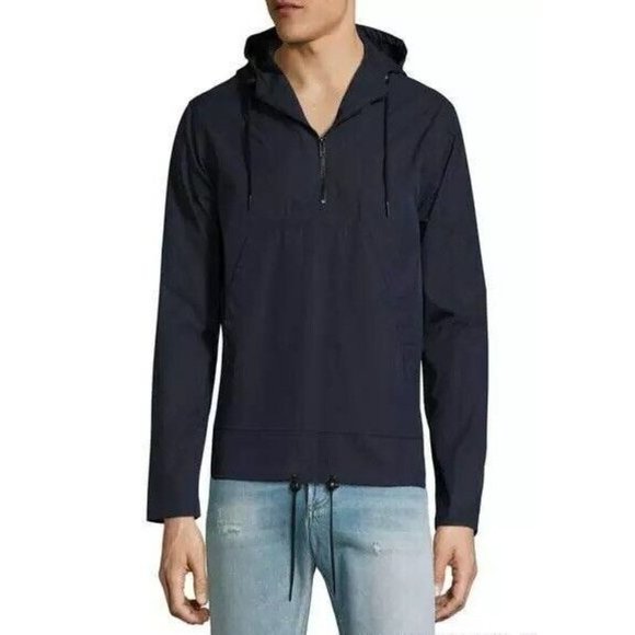 SANDRO Windbreaker JACKET NAVY 570$ size XL - Picture 2 of 6